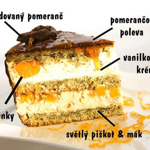 Makový dort s pomerančem
