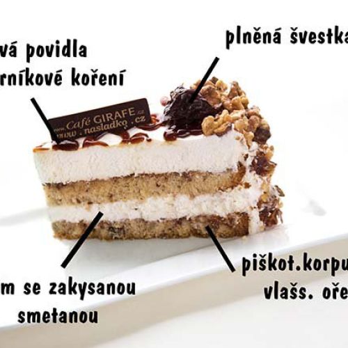 Švestkový dort s ořechy