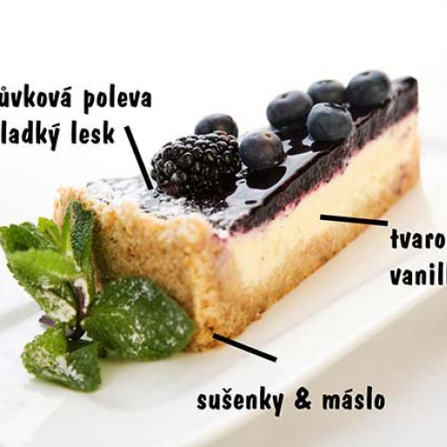 Cheesecake borůvkový